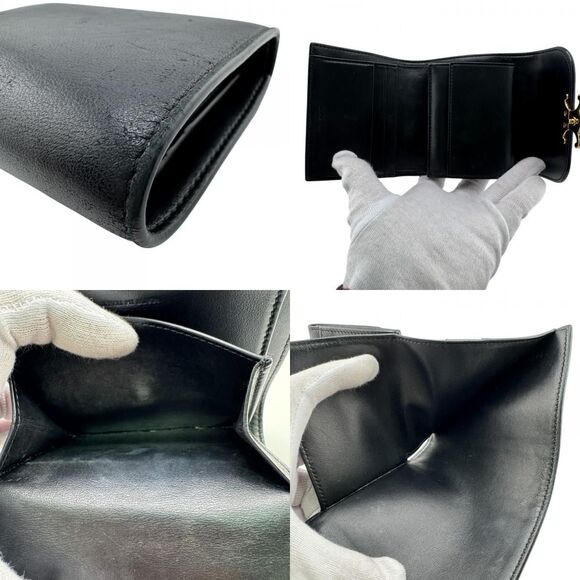 Celine Trifold Wallet Black Ladies - Picture 6 of 8